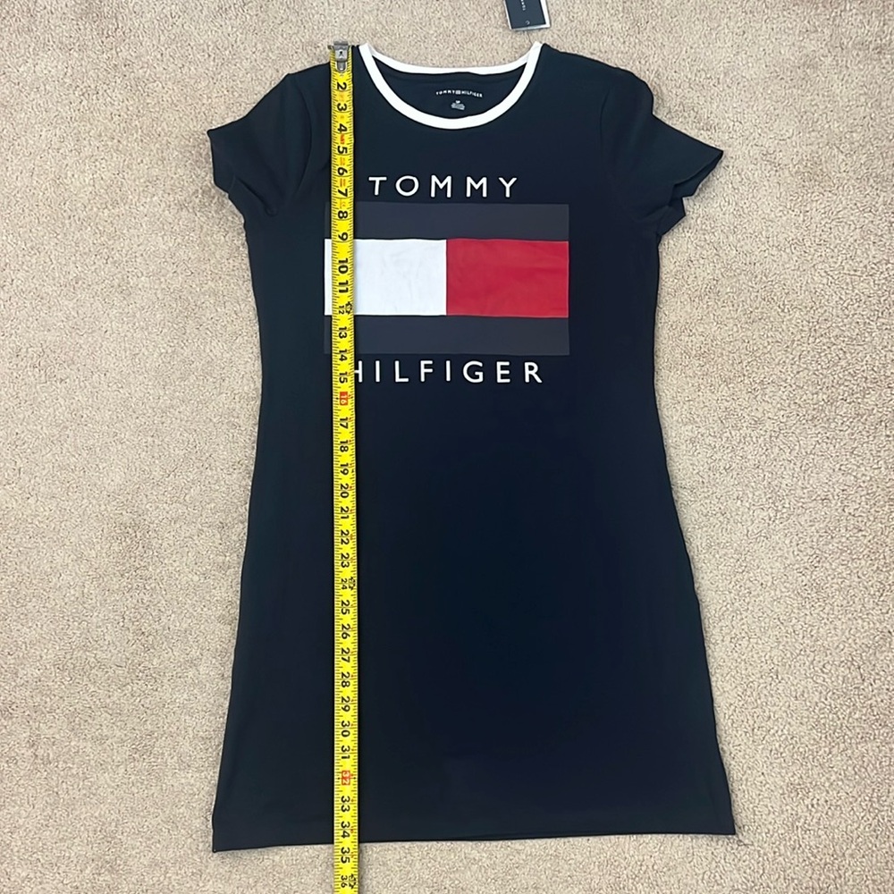 Tommy Hilfiger Flag Logo Dress Dark Blue Shirt Dress Size Small - Picture 6 of 10